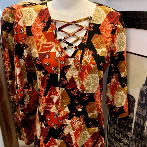 Bebop lace up front 1960’s dress. - Picture 2 of 10